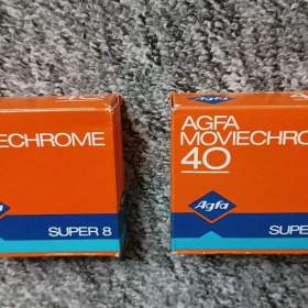 Dva filmy AGFA MOVIECHROME 40 na 8 mm Super v kazetách z roku 1980. / 19486979