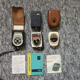 EXPOZIMETRY WEIMARLUX, METRA BLANSKO, LENINGRAD 4, s obaly a doklady. / 19487009