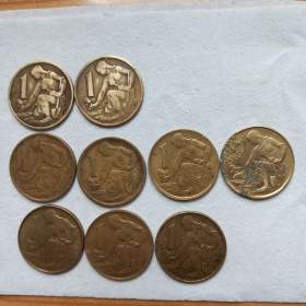 Fotka k inzerátu Mince 1 Kčs r.1957 -  r. 1992. / 19516600