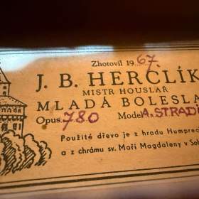 Mistrovské housle J. B. HERCLÍK / 19503991
