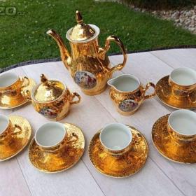 Starožitná pozlacená porcelánová sada Tři grácie / 19511818