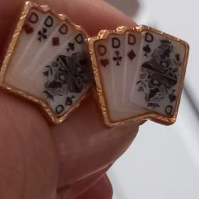 Foto inzerátu Sleva ! Manžetové knoflíčky - KARTY