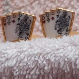 Foto inzerátu Sleva ! Manžetové knoflíčky - KARTY