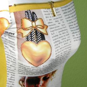 Foto inzerátu Nové viskózové tričko s potiskem s štrasem vel.S-M