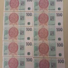 Fotka k inzerátu 20 kusů nových bankovek, hodnoty 100 Kč, r. 2018, UNC.  / 19458124