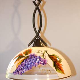 Malovaný lustr Hrozny 35-  nový / 19536026