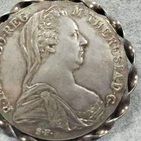 Velká stříbrná mince -  tolar Marie Terezie / 19542634