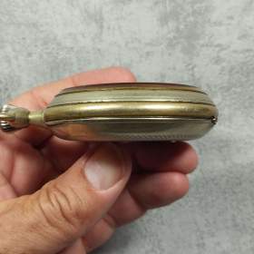 Foto inzerátu Monstrózní staré kapesní hodinky s lokomotivou, 66mm, 202g