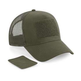 Kšiltovka Beechfield Patch Snapback Trucker -  olivová / 19552127