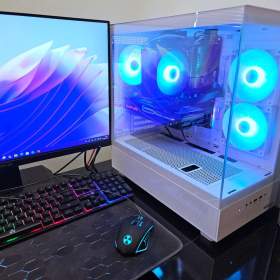 Bílé Herní PC AMD Ryzen 5 5500, RX5700XT, 16GB, M.2 SSD 1TB, WIFI+BT, ARGB, NOVÉ/ZÁRUKA / 19556816