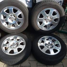 ALU KOLA 5x100 15 WV GOLF 4,ŠKODA OCTÁVIA 1, SEAT - ZÁNOVNÍ LETNÍ PNEU ! !  / 19557126