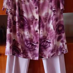 Foto inzerátu Kalhotový komplet se šálou. Vel. XXL. Top stav !!