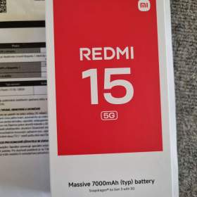  Nový Xiaomi Redmi 15 5G, 4GB RAM 128GB, nový, nerozb. / 19567421