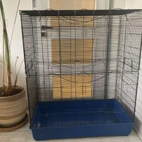 Fotka k inzerátu Klec Alexia činčila, fretka, osmák 100 x 53 x 120 výška, spodek tmavě modrý / 19300564