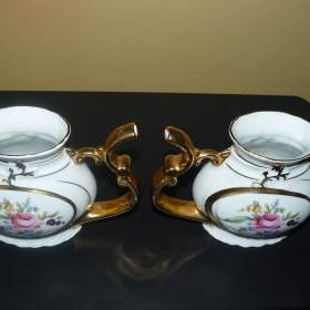 Fotka k inzerátu Porcelánový pohár s hrdlem 140x108x75 mm (pítko) 2 ks (sada) / 18543707