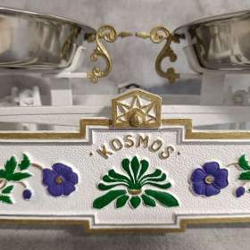 Fotka k inzerátu Staré zrenovované 5kg dvoumiskové váhy KOSMOS / 19476346