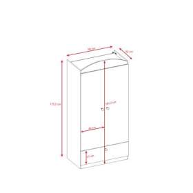 Foto inzerátu Dětská skříň 180 cm  ZELENA, PC 8900KČ