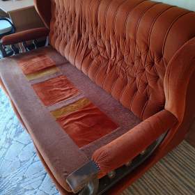 Fotka k inzerátu Levně prodám trojsedák gauč z 60- tych let, zn. Harfa, dovoz Jugoslávie / 19627792