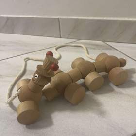 Fotka k inzerátu Dřevěná retro stonožka. / 19328122