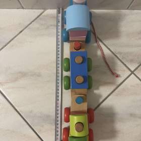 Foto inzerátu Dřevěné vláčky s kostkami Woody.