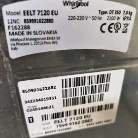Foto inzerátu Automatická pračka WHIRLPOOL