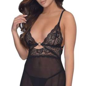 Foto inzerátu Průsvitný babydoll s krajkou +tanga 