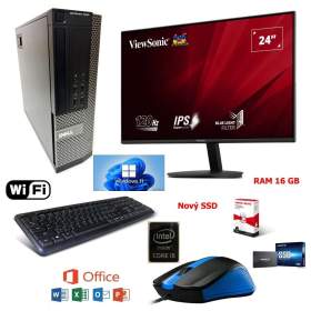 Fotka k inzerátu SET DELL, i5,16GB RAM, SSD, VIEWSONIC 24´, WIN 11, záruka / 18306558