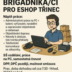 Hledáme Brigádníka- ci pro Eshop Elektro Třinec. / 19619057