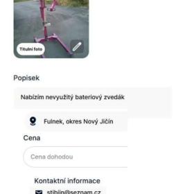 Fotka k inzerátu Bateriový zvedák / 18391813