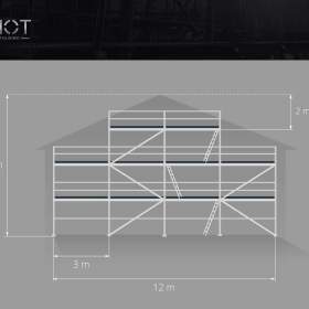 Fotka k inzerátu Fasádní lešení na štítovou stěnu – doprava zdarma 8,30m X 12m / 19674061