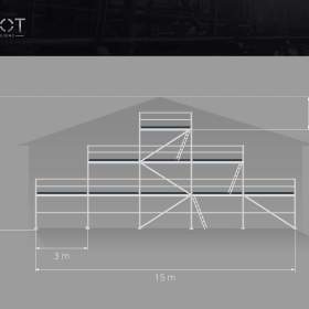 Fotka k inzerátu Nové štítové lešení Plettac – ocelové, kompletní sada, s dopravou až k vám!  / 19674061