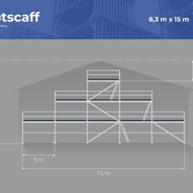 Fotka k inzerátu Nové štítové lešení Plettac – ocelové, kompletní sada, s dopravou až k vám!  / 17304034