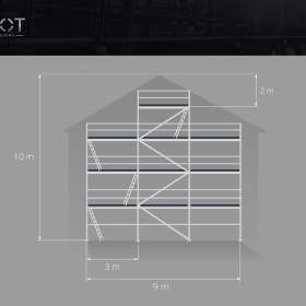 Fotka k inzerátu Prodám nové štítové lešení na štítovou stěnu značka Plettac doprava zajištěna / 19583219