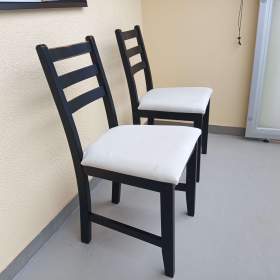 Dvě židle IKEA, černý rám / 19619975