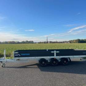 Fotka k inzerátu Přívěs Saris PL 506x204 3500kg listová pera, 3 nápravy, nájezdy / 18617834