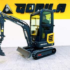 Pásový minibagr GORILA G18SE PRO CAB AKCE!  PŘÍSLUŠENSTVÍ ZDARMA!  / 19627389