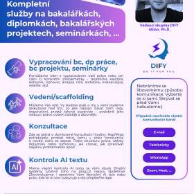 Fotka k inzerátu Zpracování bakalářské, diplomové, seminární práce / 18228894
