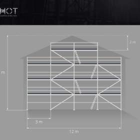 Foto inzerátu Štítové ocelové lešenínové, 10,30X12 více variant, dovoz možný