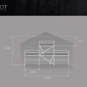 Fotka k inzerátu Lešení na štít 6,3X7,5 – ocelové, fasádní, různé rozměry / 16877633