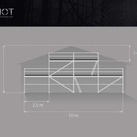 Fotka k inzerátu Lešení vhodné na štítové stěny, doprava v ceně Fasádní ocelové 6,3X10 / 16877633