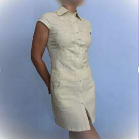 Fotka k inzerátu Letní bavlněné šaty s výšivkou Love Me vel. 36 / 18277579