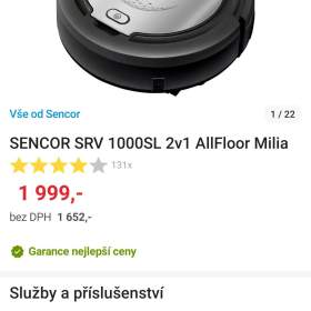 Foto inzerátu Robotický vysavač Sencor Milia 