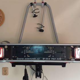 Fotka k inzerátu nosič kol na TZ s možností naklápění ALFA PLUS2 na 2 elektrokola  / 18659933