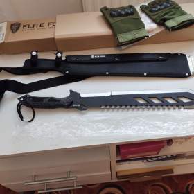 Foto inzerátu PRODÁM SUPER MAČETU UMAREX ELITE FORCE+ TAKTICKÉ RUKAVICE!!!