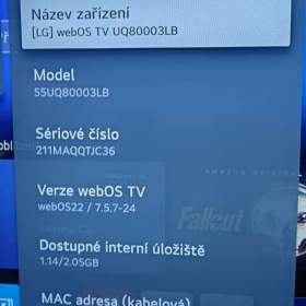 Foto inzerátu prodám chytrou TV LG 55” – model 55UQ80003LB.