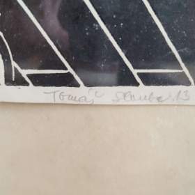 Foto inzerátu 2x linoryt - povolaní krejčí/keramika signováno