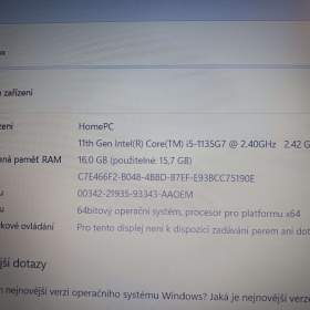 Foto inzerátu Notebook HP …15-dw3601nc (4S1S8EA BCM)