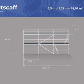 Foto inzerátu Nové ocelové lešení fasádní BAUMANN – rychlá dodávka! 6,3 X 9,21 = 58 M2
