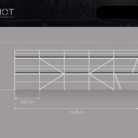 Fotka k inzerátu Ocelové fasádní lešení BAUMANN – kompletní sada + doprava 6,3X15,35=96 M2 / 19513796