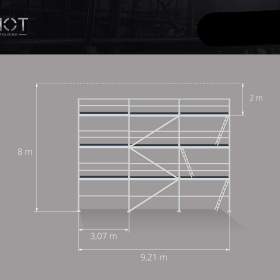 Fotka k inzerátu Nové fasádní lešení – BAUMANN systém, ocelové konstrukce 8,3X9,21 / 19629986